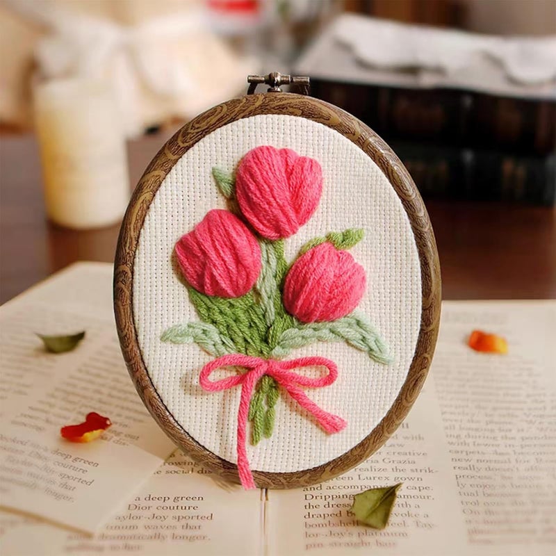 Cheloment Embroidery⨯ Stitch Frames for Display,6PC Oval Embroidery Hoops,Three Sizes of Oval Framess for Embroidery Perfect for Sewing, Home Decor and Embroidery - Image 2